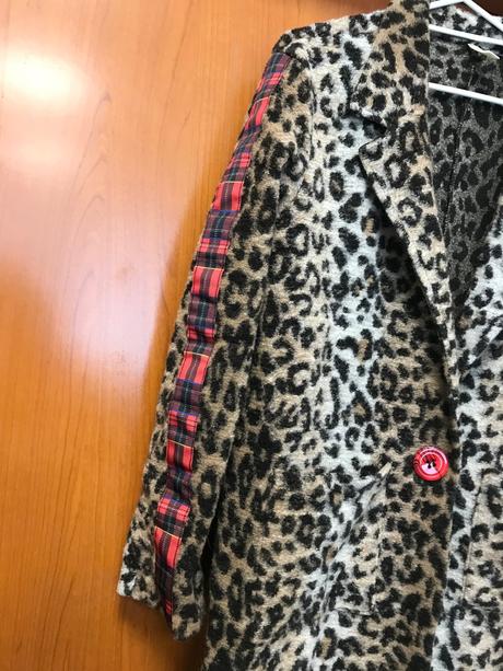 Nepodšitý kabát s leopardím vzorom, m/l, m
