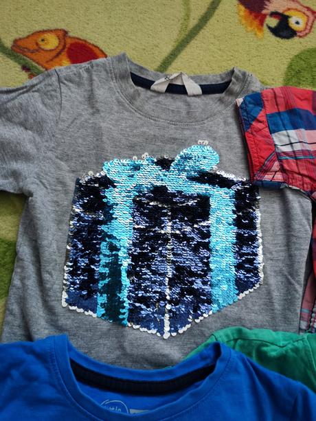 Balík tričiek 4 ks + košeľa, 104–116