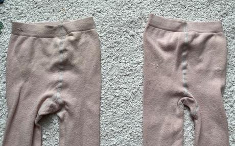 2x bledoružové bavlnené pančuchy tchibo, 98/104, tchibo,98