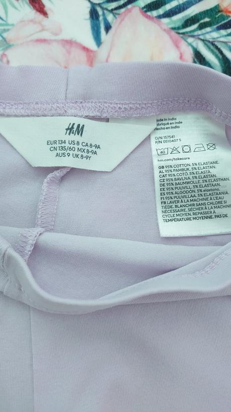 Hm legíny nad kolená trojštvrťové, h&m,134