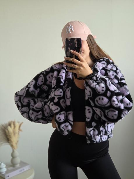H&m x smiley kožúšok m, h&m,m