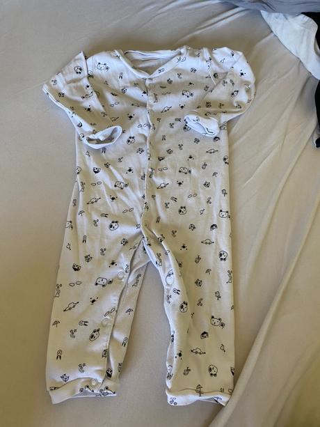 Celozapínacie pyžamo overal, h&m,80