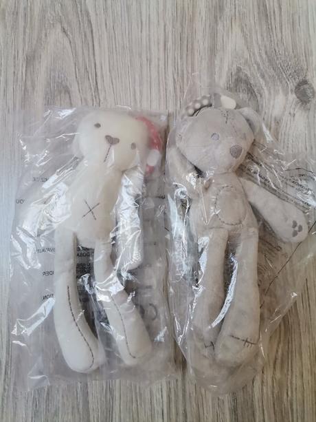 Plyšová hrkálka zajko alebo macko, 