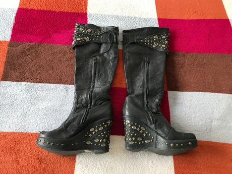 Čižmy z velmi jemnej kože vel. 38,, 38