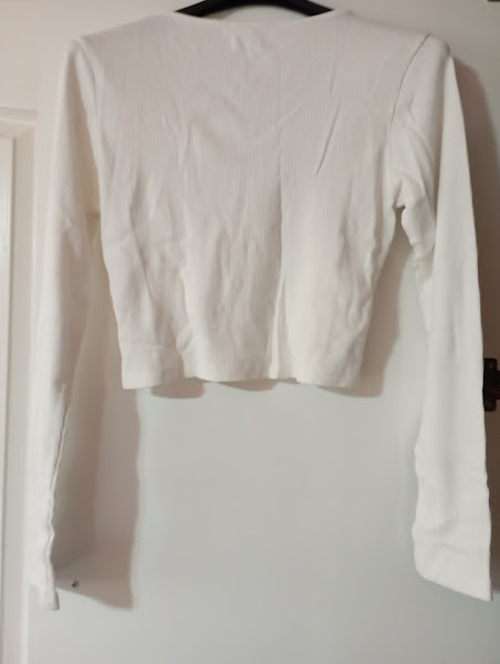 Biely crop top, reserved,l