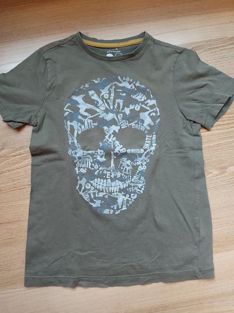 3 tričká, lebky, f&f,134