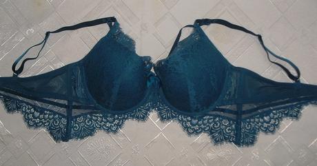 Luxusna podprsenka tyrkysova krajkovana, 85b