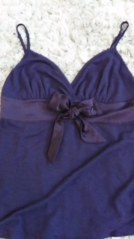 Padavý top so saténovou mašľou, m