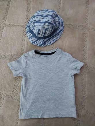 Pošta grátis - tričko + klobúk, h&m,80