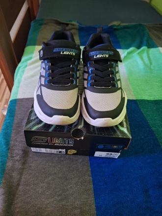 Detské tenisky svietiace, skechers,34
