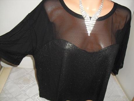 Sexy trblietavy topik, h&m,l