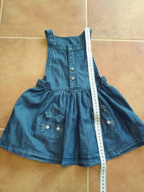 Riflové šaty, mothercare,80