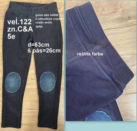 Dievčenské nohavice, veĺ.122, zn. c&a, c&a,122