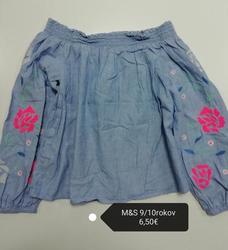 Vyšívaná blúzka, marks & spencer,140
