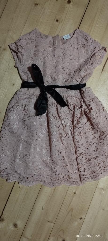 Bledoružové dievčenské šaty, lindex,110