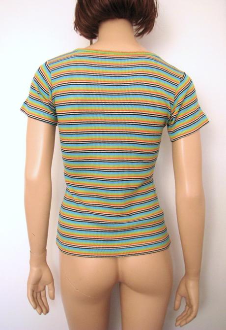 Farebné pásikavé tričko, m