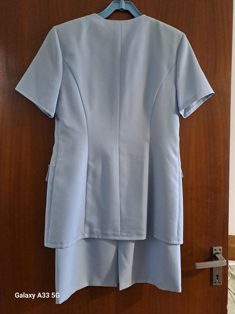 Bledomodrý letný kostým č.cca 40, 40