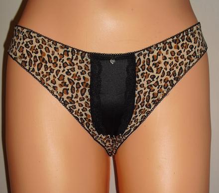 Tigrovane tangaciky so satenom, s