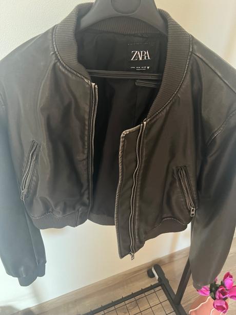 Štýlová zara koženkova bunda, zara,m
