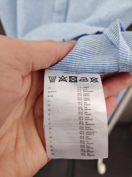 Pánska pásikavá modro biela košeľa s krátkym rukáv, takko,m