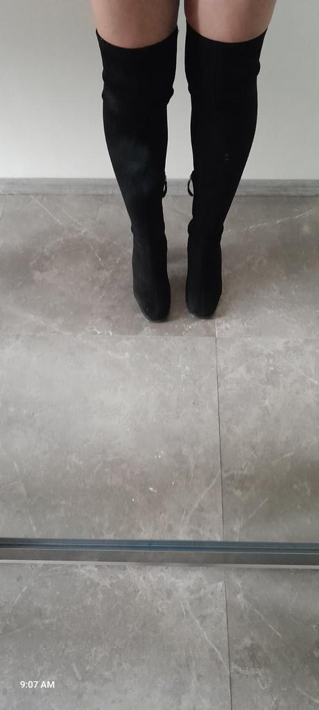 Čierne čižmy nad kolená, 38