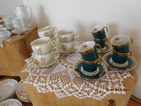 Čajová súprava porcelánová-čechoslovákia,, 