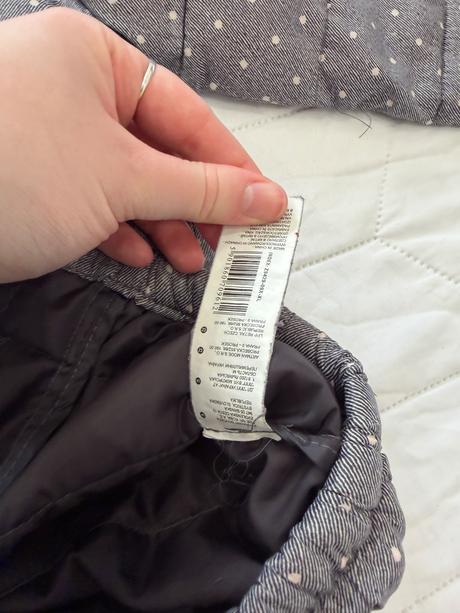 Bodkovaný prešívaný kabát, xl