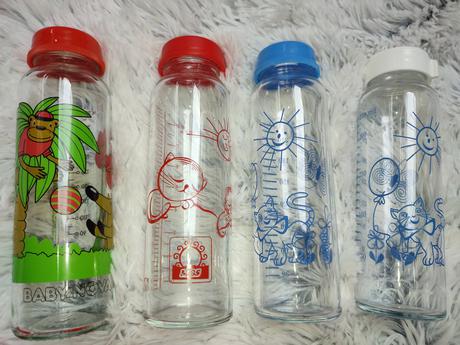 Fľašky sklenené pre dieťa, 
