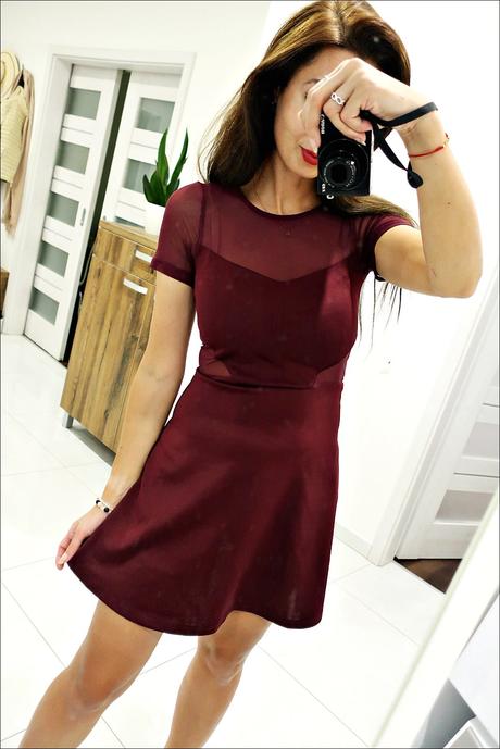 Vínové šatočky, h&m,xs