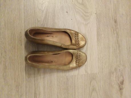 Damske zlate balerinky, tamaris,36