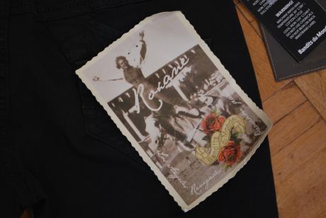 Dámske čierne štýlové džínsy, s