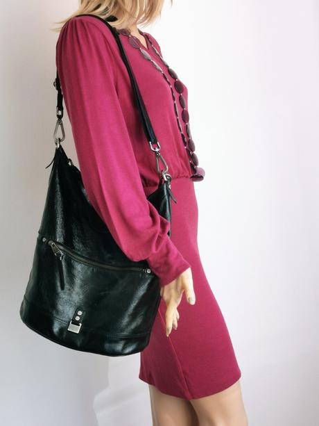 Elegantné merino šaty vo farbe bordó, 34 / 35 / 36 / 37 / 38