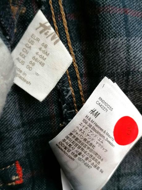 H&m - suprové jeans nohavice na traky, h&m,68