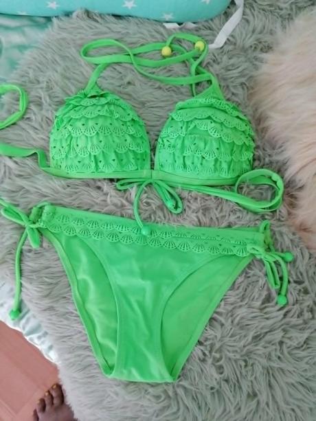 Neonové bikiny na viazanie, s