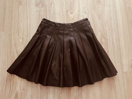 Štýlová koženková plisovaná sukňa tally weijl, tally weijl,s