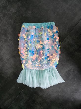 Sukňa s flitrami a tylom morská víla, 116