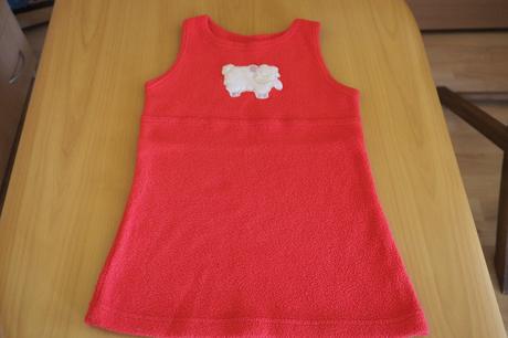 Flisové šaty s ovečkou, 104