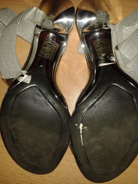 Strieborne sandalky, 37