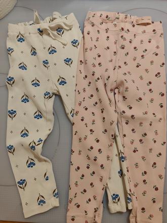 2x rebrované legíny s nastaviteľným pásom h&m, h&m,92