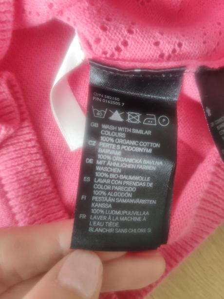Srdiečkový top z biobavlny - h&m, veľ. 98/104, h&m,104