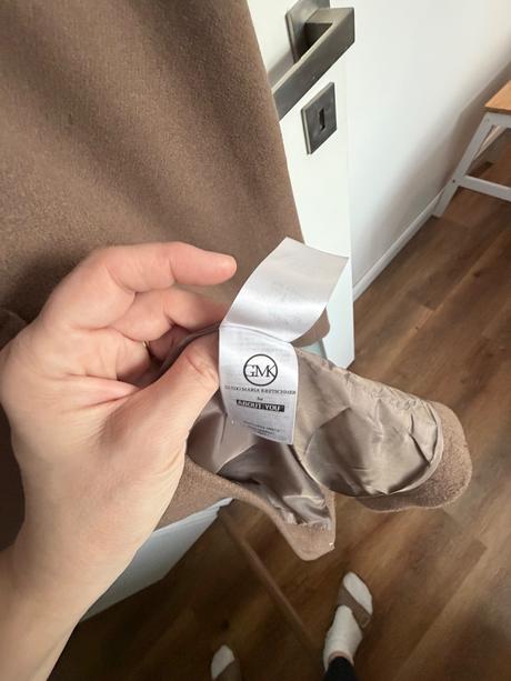 Vlnený kabát vo farbe taupe, m