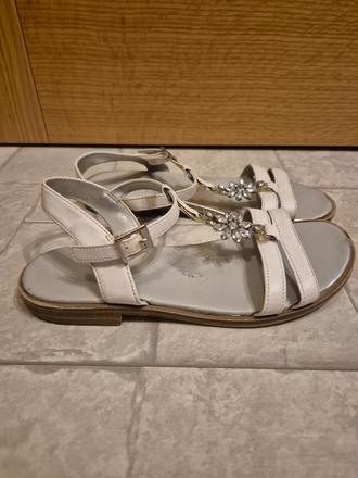 Biele sandále pre dievča 33, 33