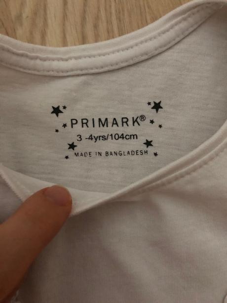 Biele tricko s volanmi, primark,104