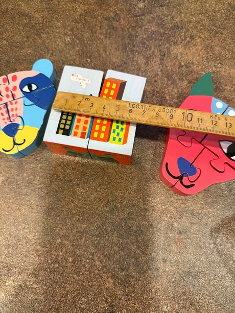 Drevené puzzle a kocky, 