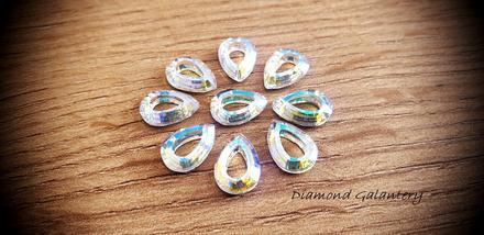 Ozdobné kamienky 7 x 10 mm - sklenené - crystal, 