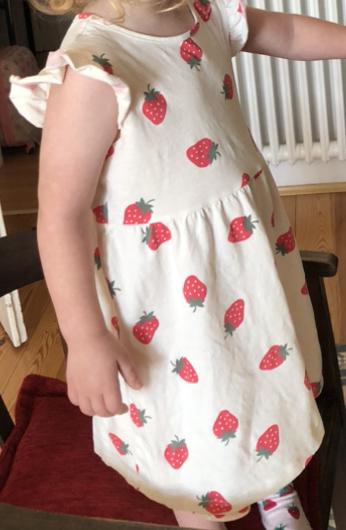 Biele jahodové šaty h&m, 98, h&m,98