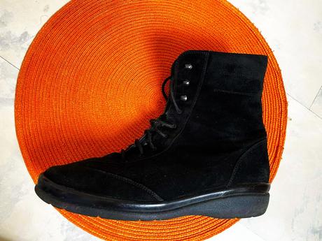 Kožené semišové čižmičky na šnurovanie, 38