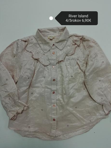 Blúzka košielka s volánikom, river island,110