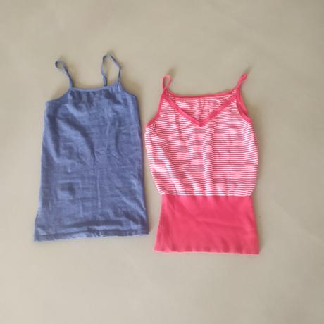 C 45 top cerveny + modre tricko nenosene, h&m,s