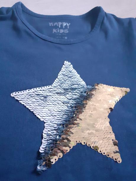 Tričko s presýpacou hviezdou tchibo 110/116, tchibo,110